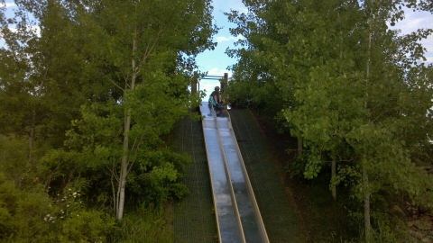 The 33-Foot Side-By-Side Slides At Wisconsin's Fox River Park Offer Old-Fashioned Fun For Kids And Kids At Heart  