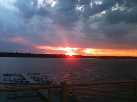 Pull Up A Chair And Watch An Incredible Lake Sunset While You Dine At Lighthouse Restaurant In Indiana