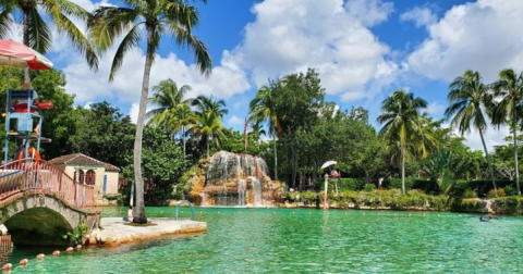 Relax In A Tropical Wonderland At America’s Biggest Freshwater Swimming Pool In Florida