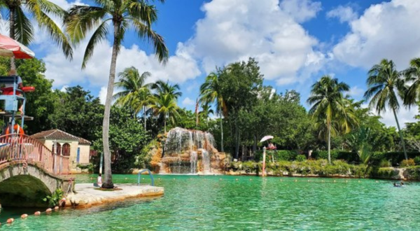 Relax In A Tropical Wonderland At America’s Biggest Freshwater Swimming Pool In Florida