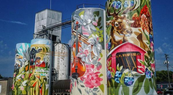 Indiana’s Largest Silo Mural Is A Quintessential Roadside Attraction