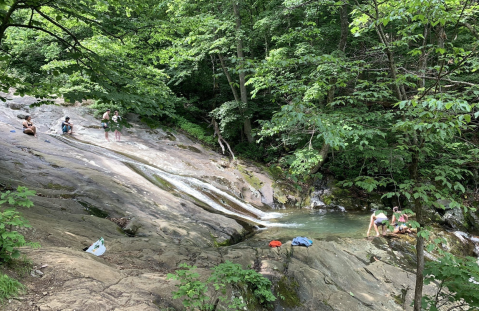 Follow A Shaded Trail To A Natural Waterslide When You Hike Cedar Run Falls In Virginia