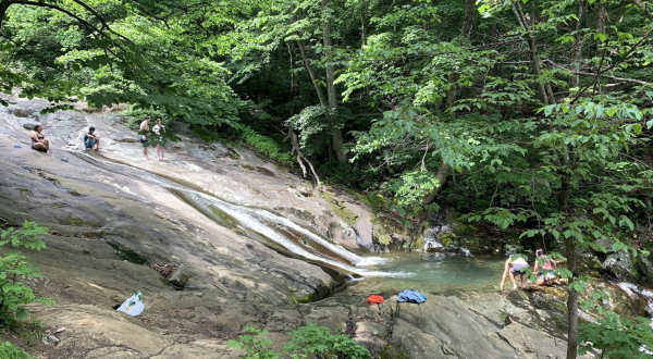 Follow A Shaded Trail To A Natural Waterslide When You Hike Cedar Run Falls In Virginia