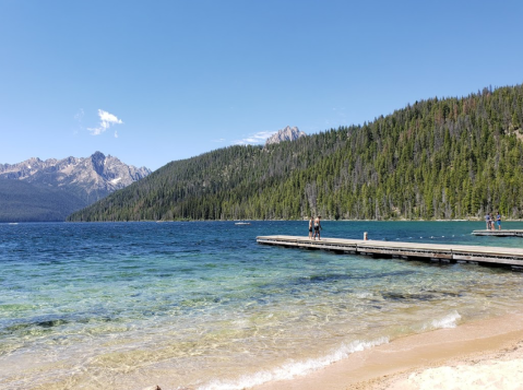 Wade In The Refreshing Waters On This Scenic Beach At Redfish Lake In Idaho