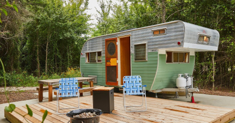 Spend The Night In A Vintage Airstream At The Range, A Luxury RV Park In Texas