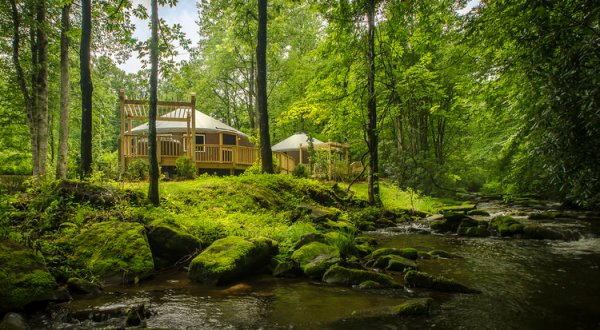 The Dreamy Yurts At Lake Nantahala Are In An Idyllic Setting, Making Them An ideal Summer Destination In North Carolina