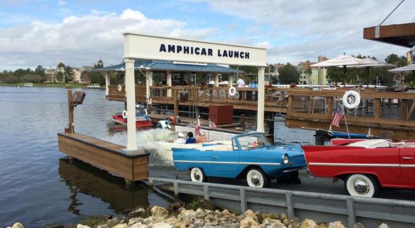 Take To The Open Ocean In These Vintage Floating Cars At The Boathouse In Florida