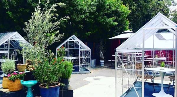 Dine Inside A Tiny Greenhouse At This Magical Outdoor Garden Restaurant, Lady Byrd Cafe, In Southern California