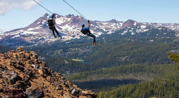The Zipline At Mt. Bachelor In Oregon Is The Longest, Steepest, And Highest In The Northwest