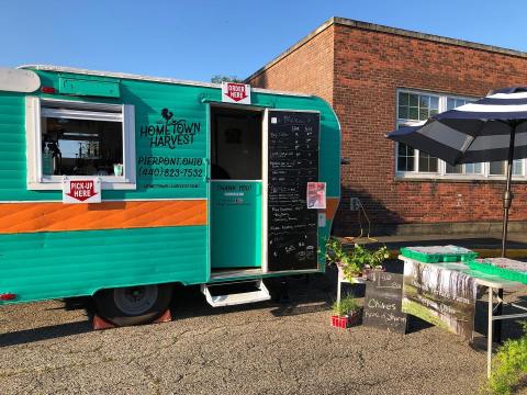 There's A Retro 1969 Camper That's Also A Mobile Coffee Shop In Ohio Called Hometown Harvest