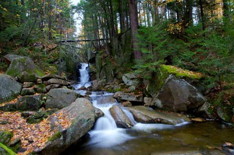 Visit Dixville Flume, New Hampshire's Beautiful Emerald Waterfall