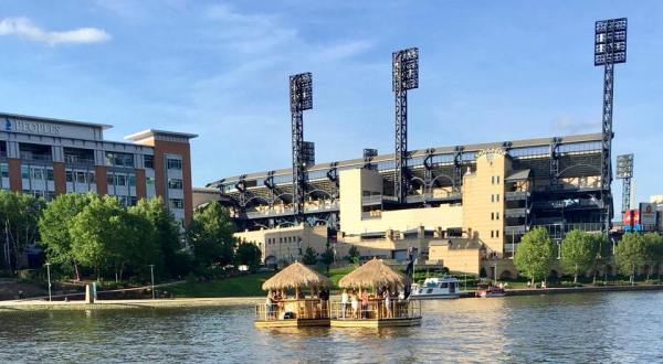 Turn Pennsylvania’s Three Rivers Into Your Own Oasis By Renting A Motorized Tiki Bar