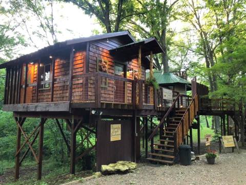 Live Out A Fantasy Of Sleeping In A Cabin In The Trees At Kansas's Hidden Valley Wilderness Retreat
