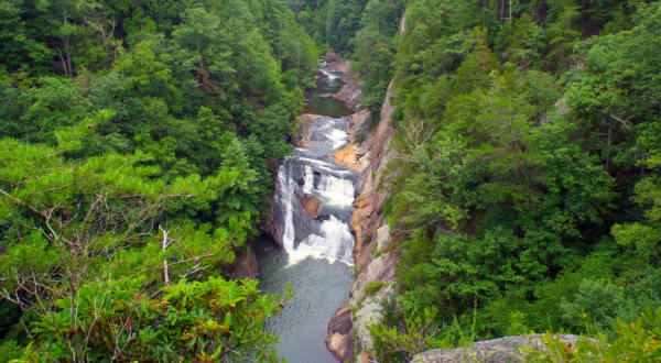 Take A Ride Down A Waterfall Sliding Board In Tallulah Gorge In Georgia