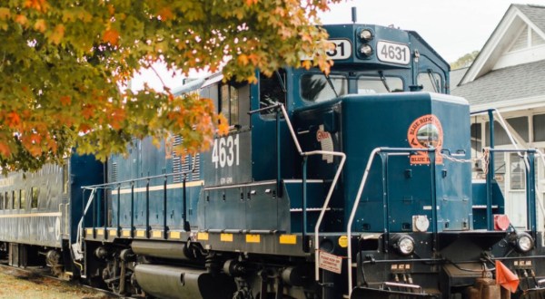For A One-Of-A-Kind Experience, Take A Fall Foliage Train Ride Through Georgia With The Blue Ridge Scenic Railway