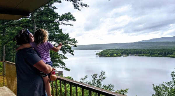 The Dot Of Water Visible From Mt. Magazine Is Actually Blue Mountain Lake, A Gorgeous Arkansas Campground