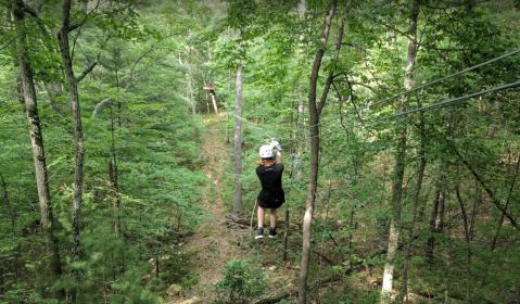 One Of The Longest In Virginia, The Bear Mountain Zipline Tour Offers 2,700 Feet Of Thrills