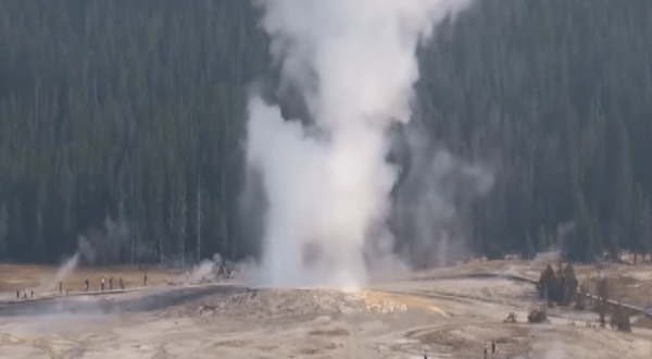 Nature Is Putting On A Show As Wyoming’s Giantess Geyser Awakens