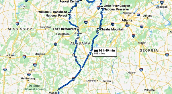 Take The Ultimate Road Trip That Truly Defines Alabama