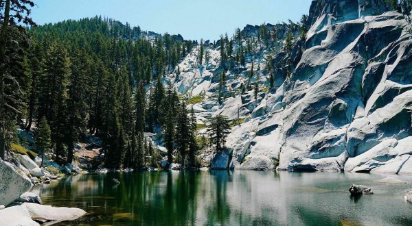 Surrounded By Otherworldly Rock Formations, Statue Lake Is A Rare Wonder In Northern California