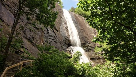 The Short And Sweet Hickory Nut Falls Trail Leads To The Second Tallest Waterfall In North Carolina