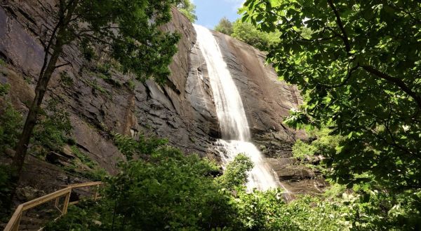 The Short And Sweet Hickory Nut Falls Trail Leads To The Second Tallest Waterfall In North Carolina