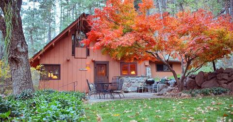 Staying In This Treehouse Surrounded By Fall Foliage Is An Autumn Adventure You Won't Forget