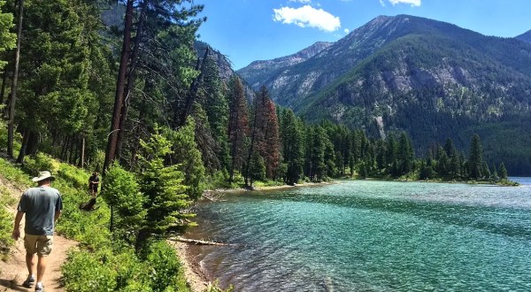 Featuring A Crystal Clear Lake And A Waterfall, Montana’s Holland Lake Trail Is A Bucket List Hike