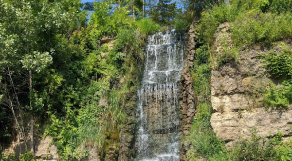 Marvel At The 44-Foot Waterfall At Krape Park, A Multi-Purpose Outdoor Facility In Illinois