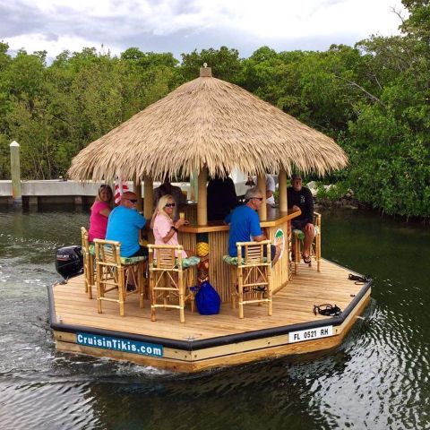 Turn Texas' Lake Conroe Into Your Own Oasis By Renting A Motorized Tiki Bar