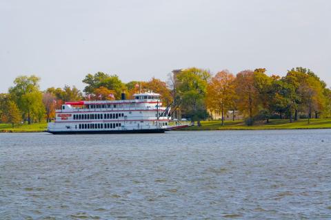 See The Most Breathtaking Fall Foliage From The Water On The Celebration Belle In Illinois