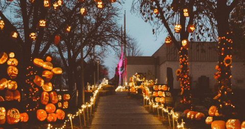 Walk Through A Village Of Over 7,000 Glowing Pumpkins At Pumpkin Nights In Texas