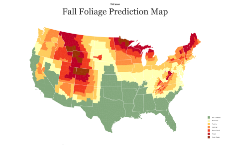 According To The 2020 Fall Foliage Prediction Map, Here's When You Can Expect The Colors To Peak In Your Part Of Indiana