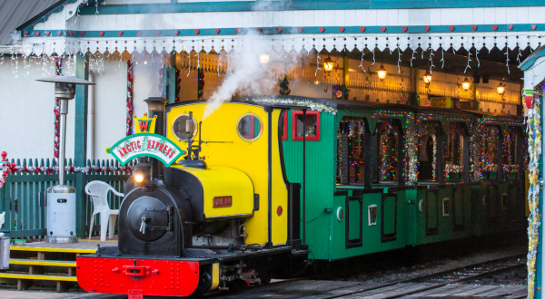 Take A Ride On The Decked-Out Arctic Express, The Only Light Railway In Alabama