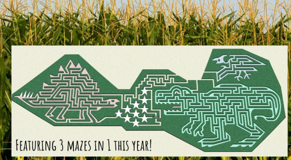 Get Lost In The Awesome Jurassic Park-Themed Cooley’s Corn Maze In South Carolina This Autumn