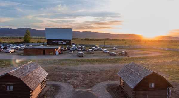 Enjoy A Drive-In Movie Followed By A Night In A Cozy Cabin At The Historic Spud Drive-In Theater In Idaho