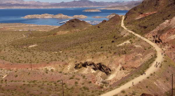 Follow An Old Railroad To A Deep Blue Lake On This Enchanting Arizona Trail