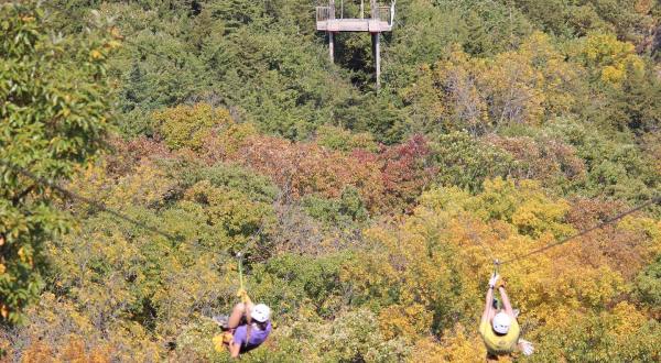 You’ll Feel Like A Kid Again Riding This Epic Zip Line At Wildwood Adventure Park In Kansas
