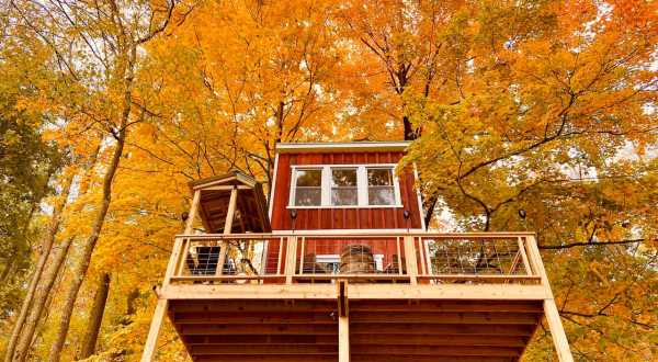Experience The Fall Colors Like Never Before With A Stay At The Mehoopany Treehouse In Pennsylvania