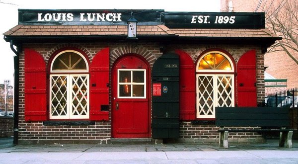 Order Some Of The Best Burgers In Connecticut At Louis’ Lunch, A Historic Hamburger Stand