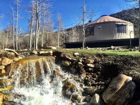 This Cozy Yurt Along Conrad Creek In Nevada Is The Perfect Base Camp For Your Next Adventure