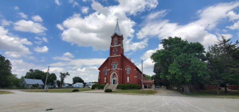 St. John Nepomucene Catholic Church Is A Pretty Place Of Worship In Kansas
