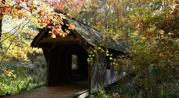 Walk Across The Cambron Covered Bridge For A Gorgeous View Of Alabama’s Fall Colors