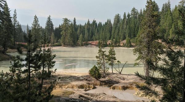 Hike Past Steaming Mudpots And A 125-Degree Lake On The Boiling Springs Lake Trail In Northern California
