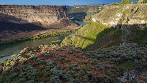 There's No Shortage Of Scenery On The Trail That Winds Along The Rim Of Idaho's Snake River Canyon
