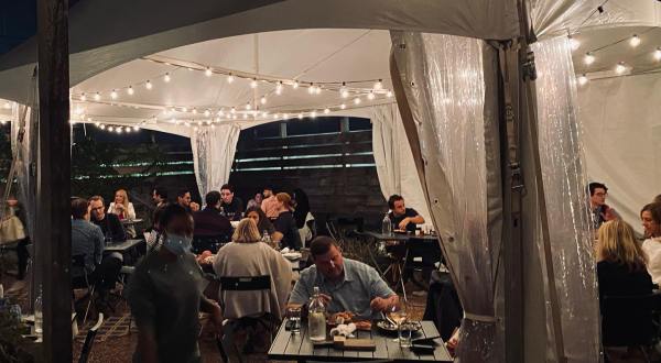 Dine Under A Heated Tent At 116 Crown, A Romantic Restaurant In Connecticut