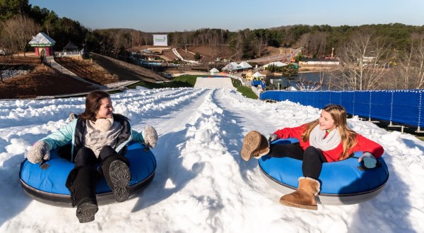 Tackle An 8-Story-High Snow Tubing Hill At Snow Island At Margaritaville In Georgia This Year