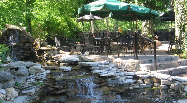 Enjoy Outdoor Dining By A Waterfall Even In The Winter At Selena’s In Kentucky