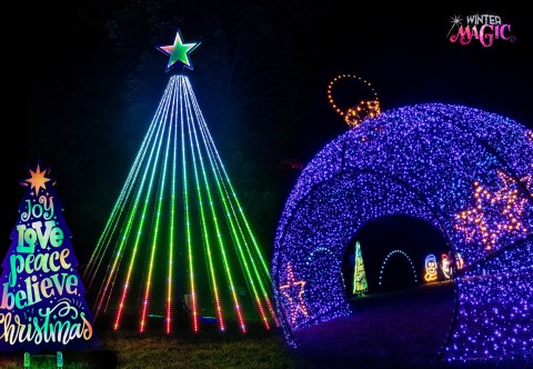 Drive Through The Longest Light Tunnel In The Midwest At Winter Magic In Missouri