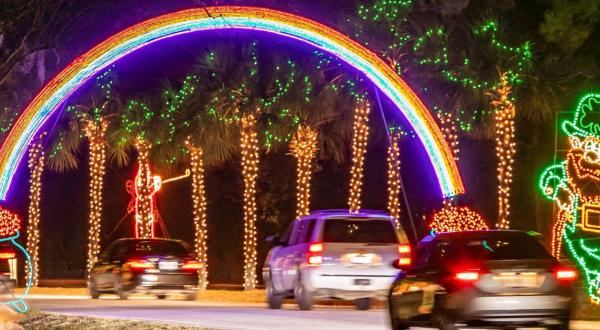 Take A Dreamy Ride Through The Holiday Festival Of Lights, The Largest Drive-Thru Light Show In South Carolina